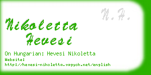 nikoletta hevesi business card